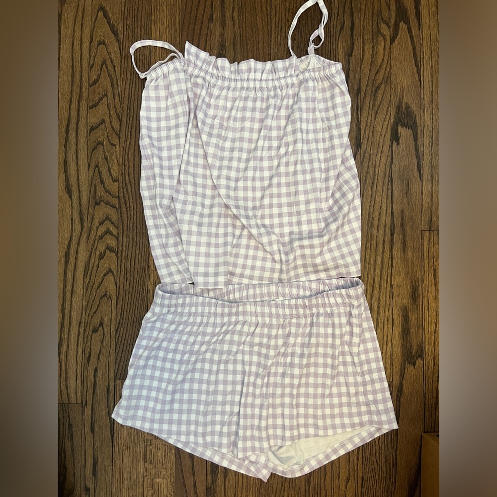 Purple gingham lake pajamas
